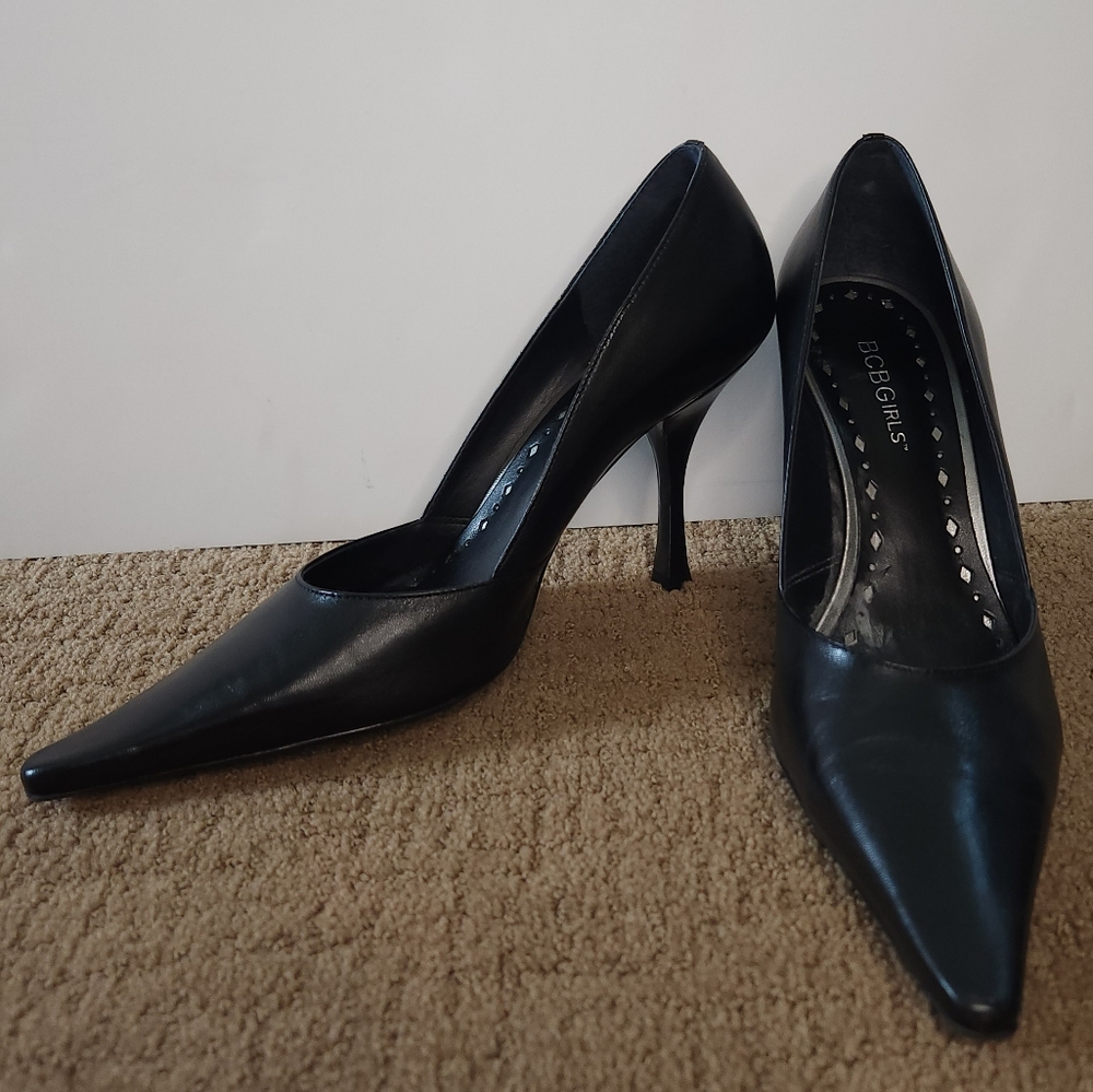 BCBGirls Black Leather  Pumps
